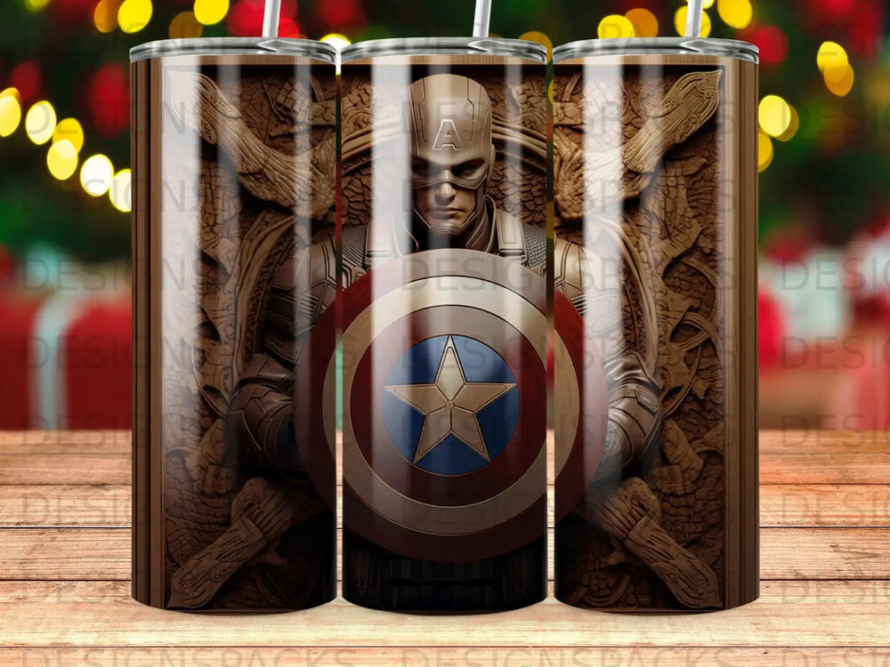 Captain America holding his shield with a textured background.