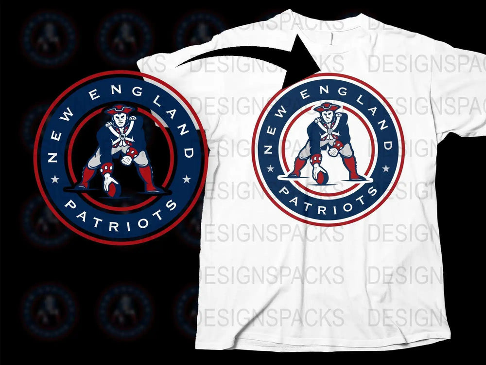 New England Patriots T-Shirt, Vintage Logo Design, Sports Fan Apparel, Unisex White Tee