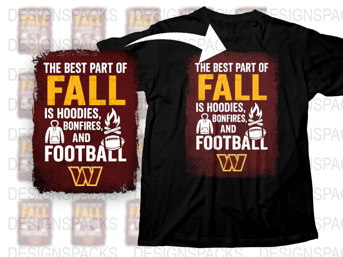 Fall Season Hoodie, Football and Bonfire Graphic T-Shirt, Autumn Casual Apparel, Men's and Women's Sizes Available