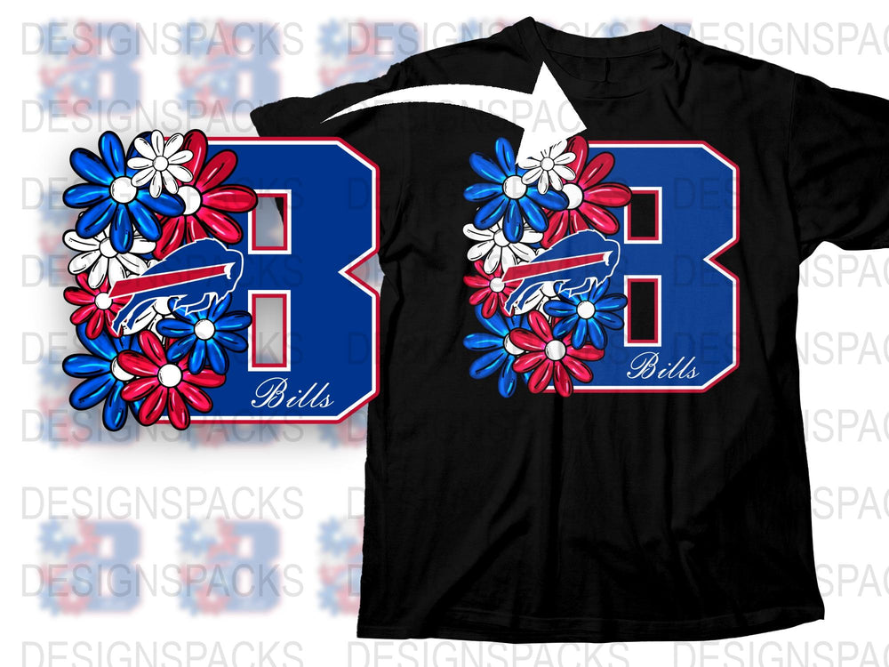 Vintage Floral Number 83 Sports Team Black T-Shirt, Graphic Print Tee, Casual Streetwear, Bold Design Top for Teens and Adults