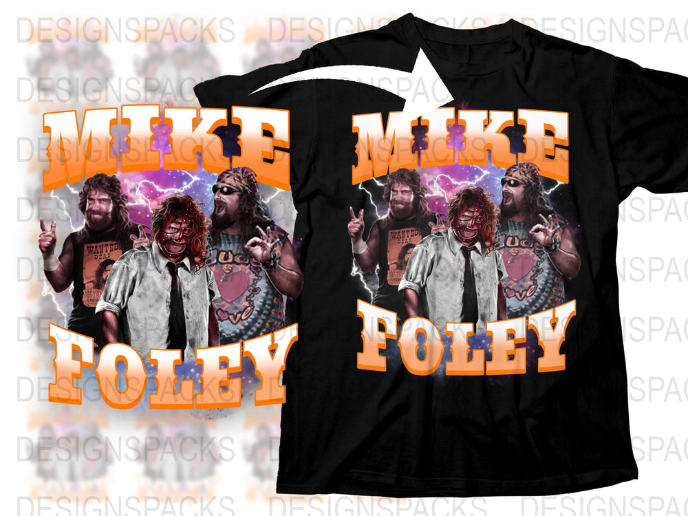 Mike Foley Wrestler Vintage T-Shirt, Classic Wrestling Tee, Retro Graphic Shirt, Iconic Sports Apparel, Collector's Edition Unisex Top
