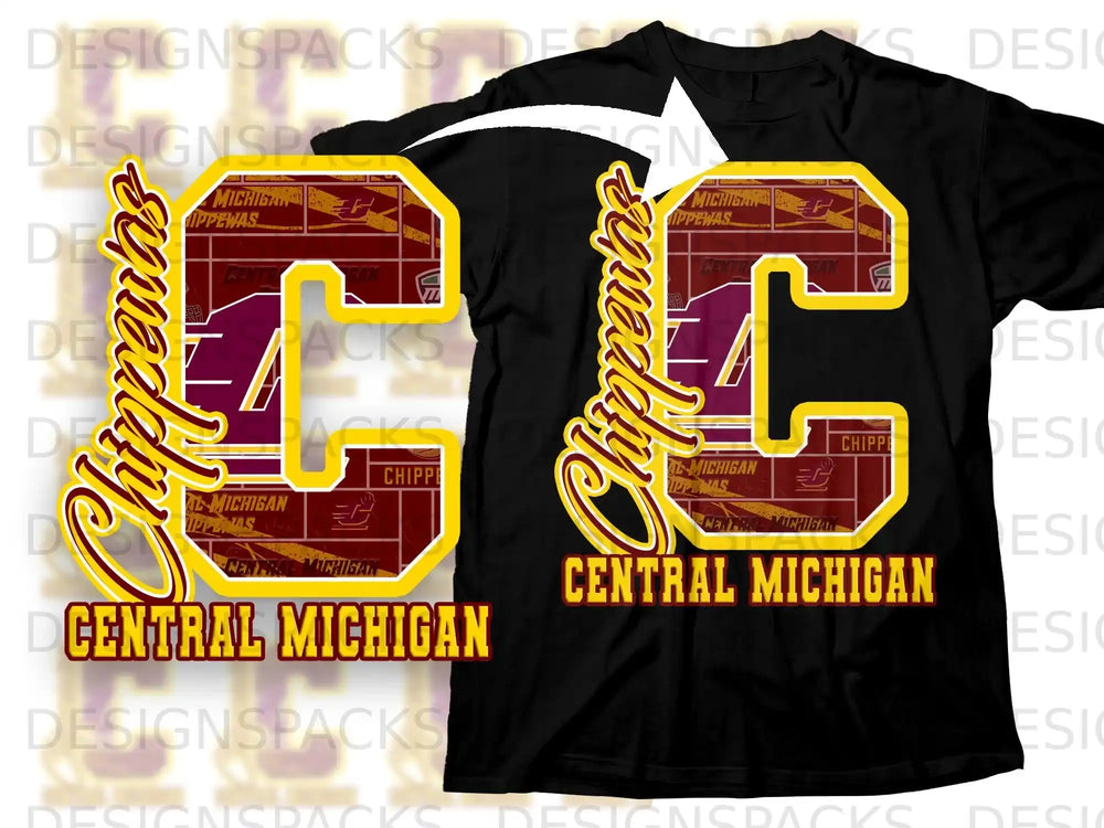 Central Michigan Chippewas C Design T-shirt