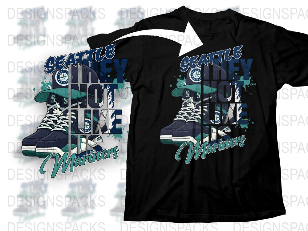 Seattle Hockey Love Mariners Graphic T-Shirt, Urban Style Sports Tee, Casual Streetwear, Trendy Hockey Fan Apparel, Unisex Fashion