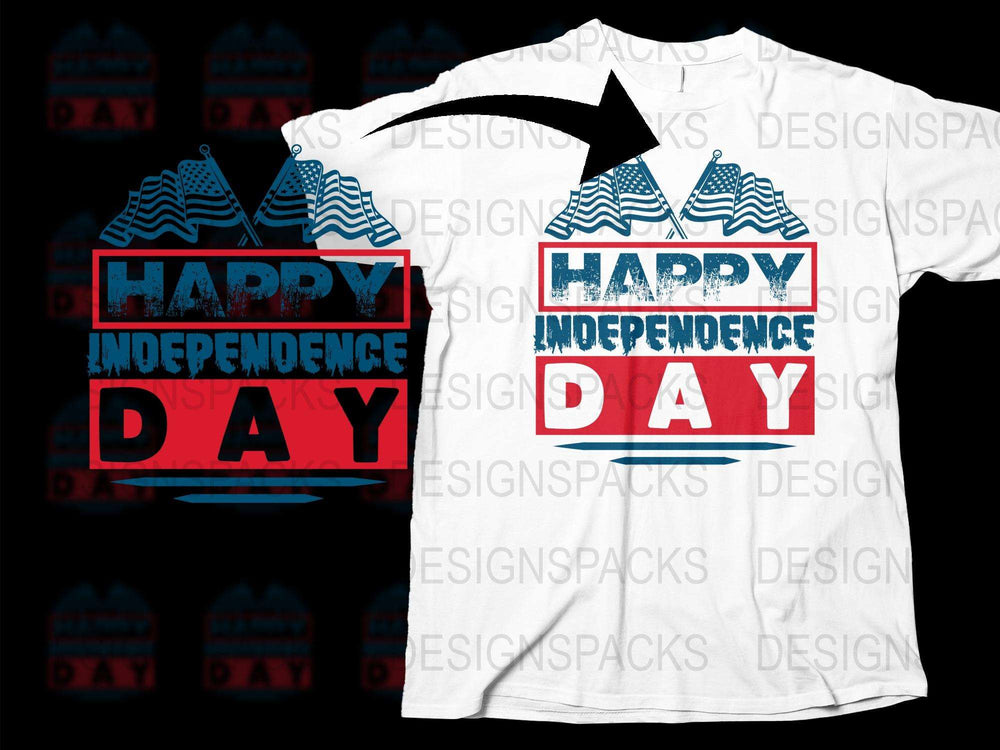 Happy Independence Day T-Shirt, Patriotic Tee, 4th of July Celebration Top, American Flag Design