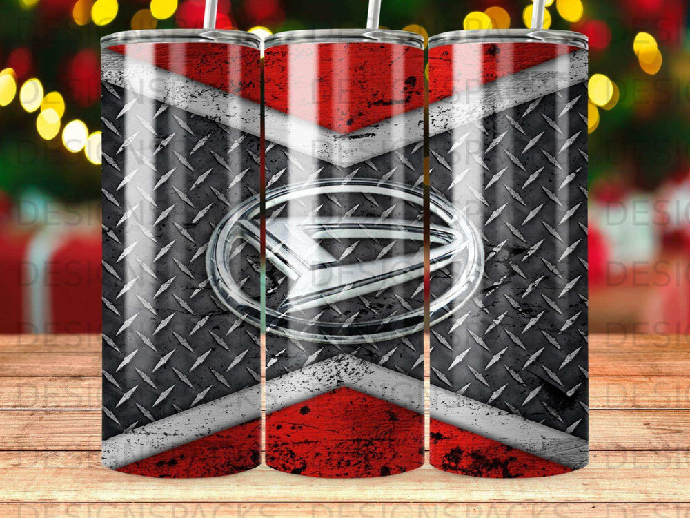 Daihatsu Logo Diamond Plate Red White Tumbler product type