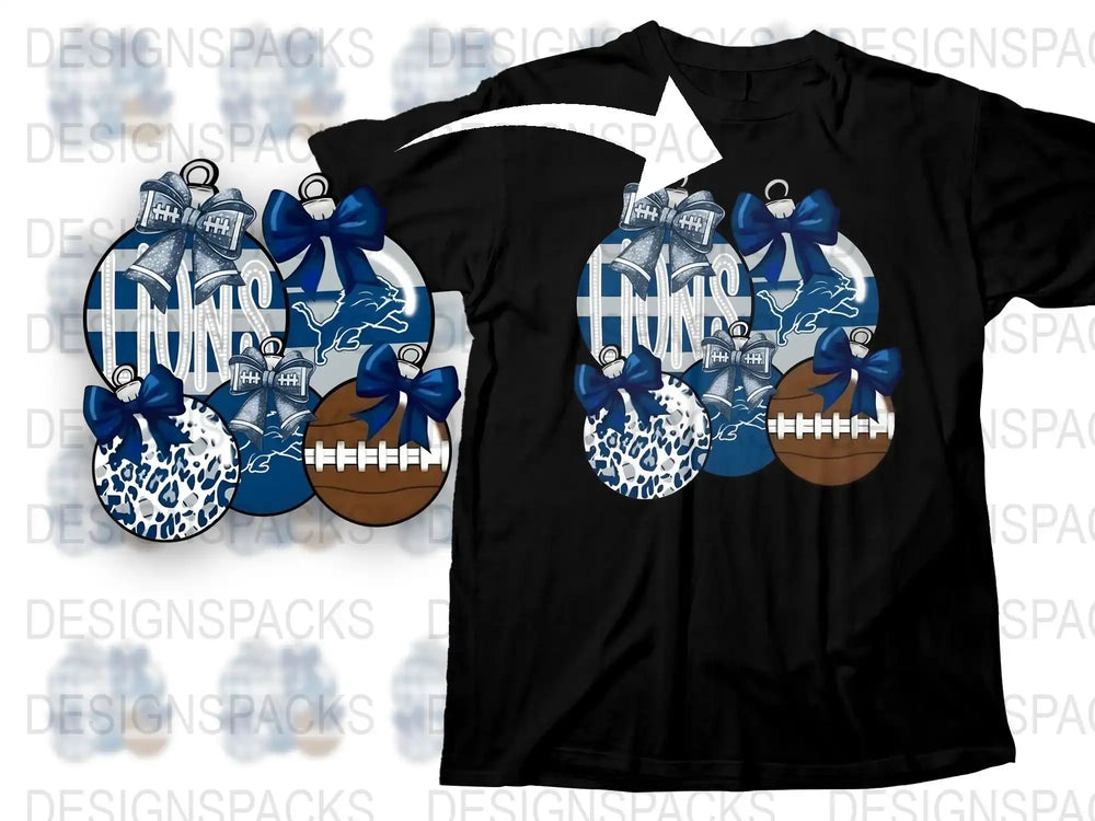 Football Mom T-Shirt, Leopard Print Blue Bow Design, Sports Fan Apparel, Women's Casual Top