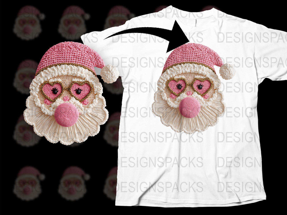 Cute Santa Owl T-Shirt, Christmas Holiday Pink Hat Owl Tee, Unique Festive Animal Shirt for All Ages
