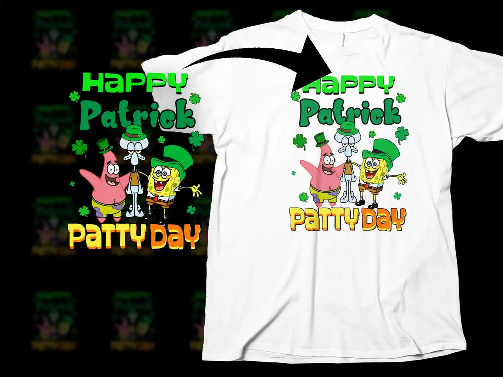 Happy Patrick Patty Day Spongebob Patrick Squidward product type