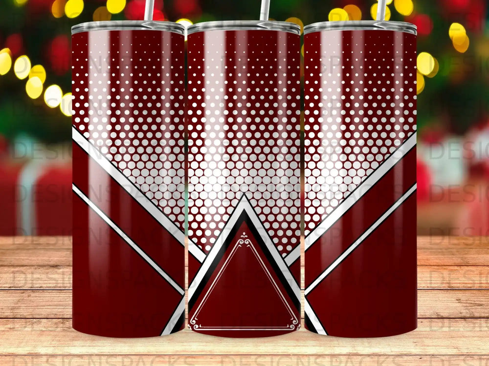 Burgundy Triangle Halftone Dot Pattern Product Type