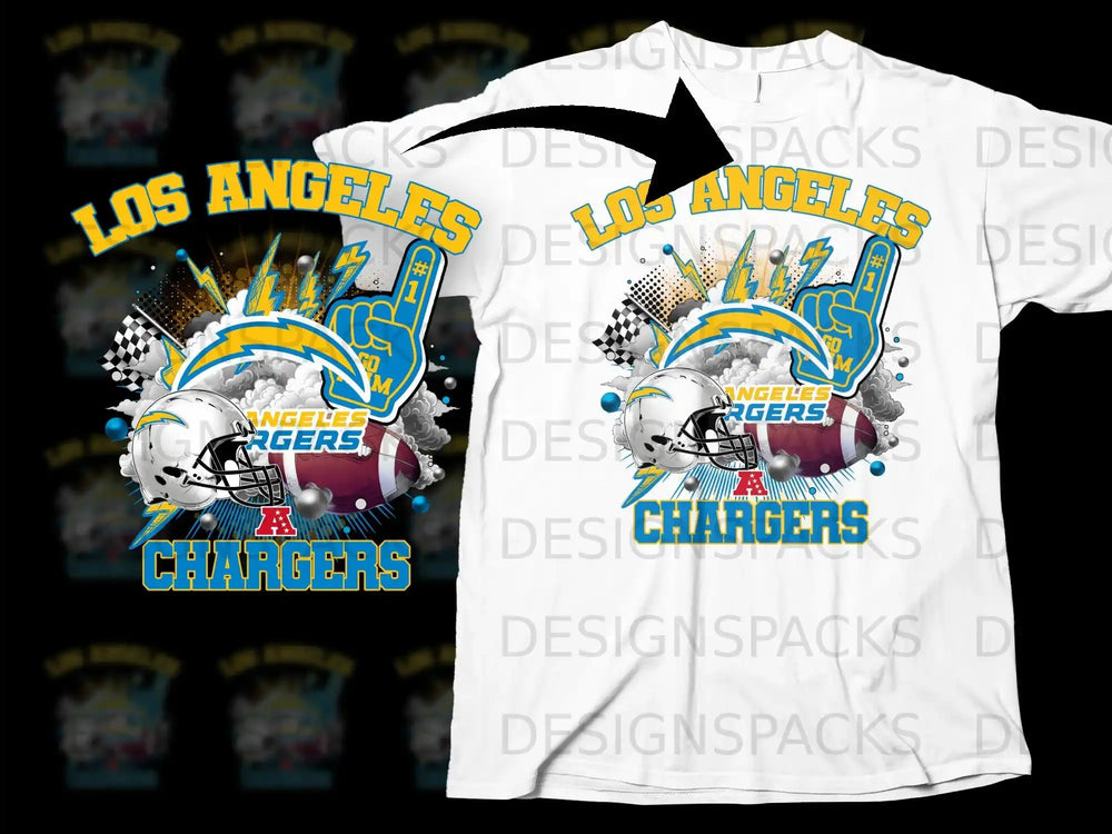 Los Angeles Chargers Graphic T-Shirt for Fans to Show Support