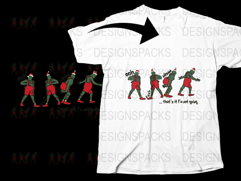 Funny Santa Graphic T-Shirt, Christmas Elves Dancing Print, Holiday Humor Tee, Unique Xmas Gift Idea