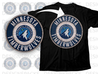 Load image into Gallery viewer, Minnesota Timberwolves Round Logo Design T-Shirt
