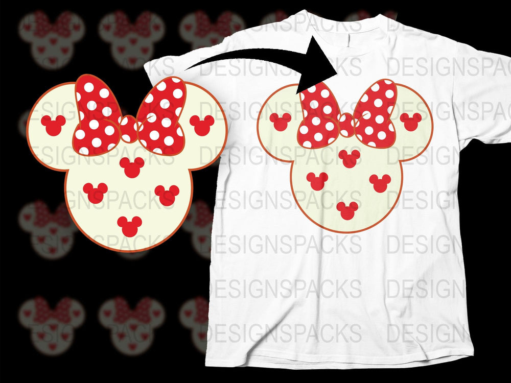 Disney Inspired Polka Dot Bow Minnie Mouse T-Shirt, Cute Graphic Tee for Family Trips