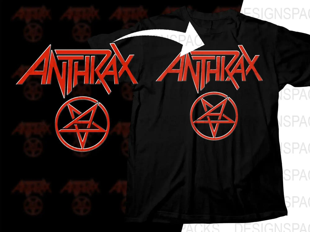 Anthrax band logo print-ready design for t-shirts, DTF/DTG, embroidery, SVG/PNG files