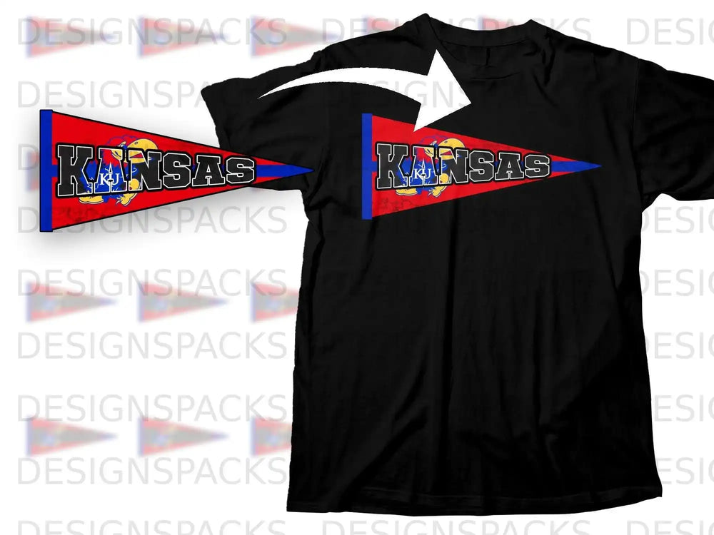 Kansas Pennant Graphic Print Shirt