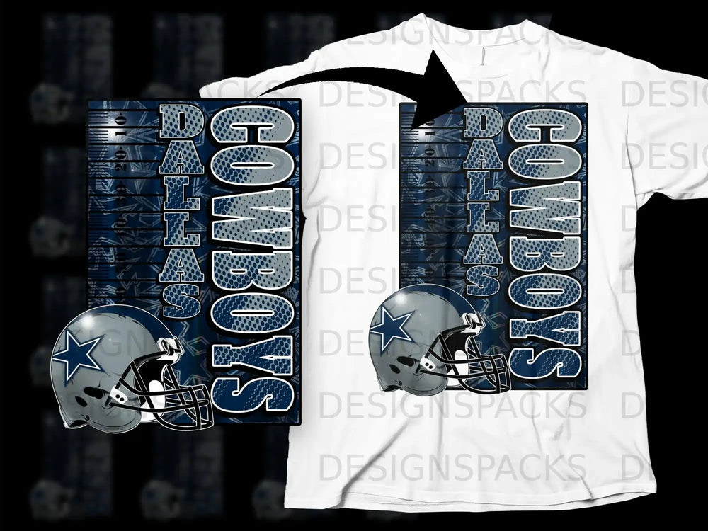 Dallas Cowboys Helmet Graphic T-Shirt Sports Fan Apparel