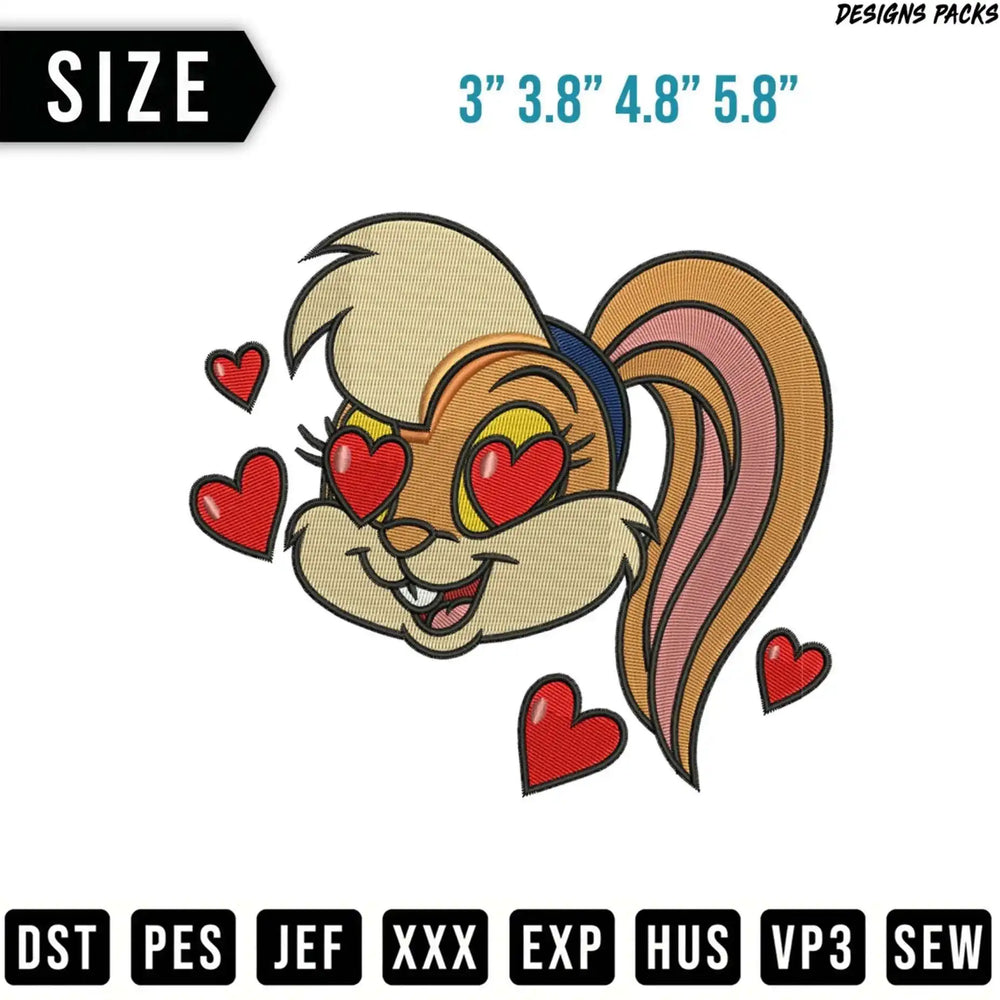 Lola Bunny with heart eyes, available in multiple sizes.