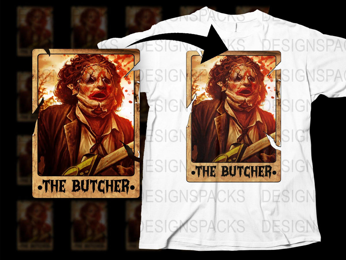 Vintage Horror Clown T-Shirt, 'The Butcher' Graphic Tee, Scary Movie Fan Gift, Unisex Cotton Shirt
