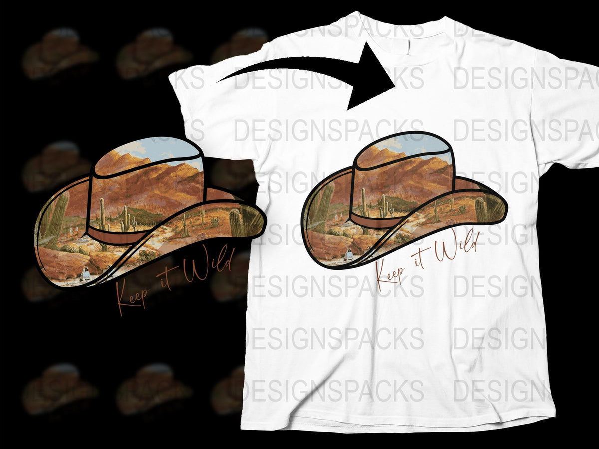 Keep it Wild Nature Graphic T-Shirt, Mountain Landscape Print, Outdoor Adventure Tee, Unisex Clothing