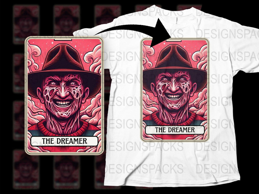 The Dreamer Scary Clown Graphic Tee, Unique Horror Art T-Shirt, Pop Culture Inspired Comfortable Cotton Shirt for All Ages
