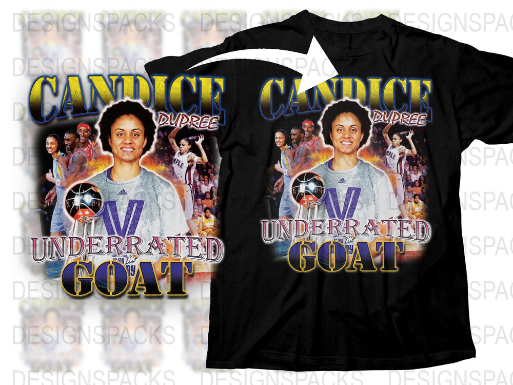 Candice Dupree Underrated GOAT T-Shirt, Sports Fan Gift, Basketball Legend Tee, Vintage Style Graphic Shirt
