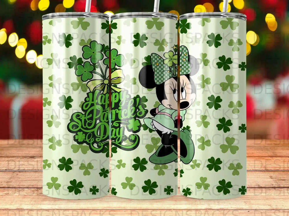 Minnie Mouse Happy St Patrick's Day Clovers Tumbler product type