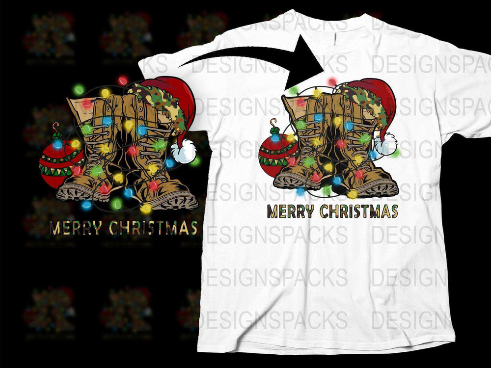 Merry Christmas T-Shirt, Festive Wooden Nutcracker Design, Holiday Apparel, Colorful Ornaments, Unisex Gift Idea for All Ages