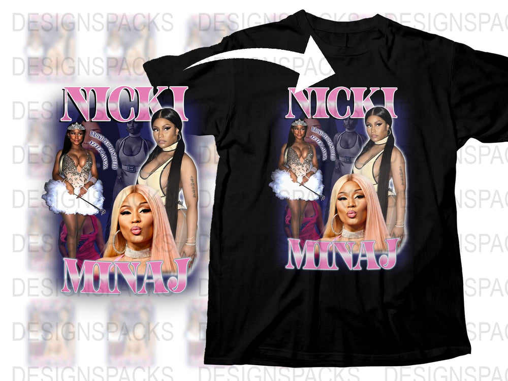 Nicki Minaj Graphic T-Shirt, Pop Culture Music Tee, Hip Hop Fashion, Fan Merchandise, Bold Design Top