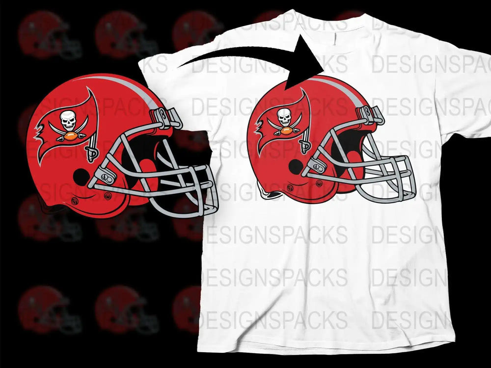 Tampa Bay Buccaneers Helmet Graphic T-Shirt, NFL Inspired Sports Tee, Football Fan Apparel, Unisex Casual Wear