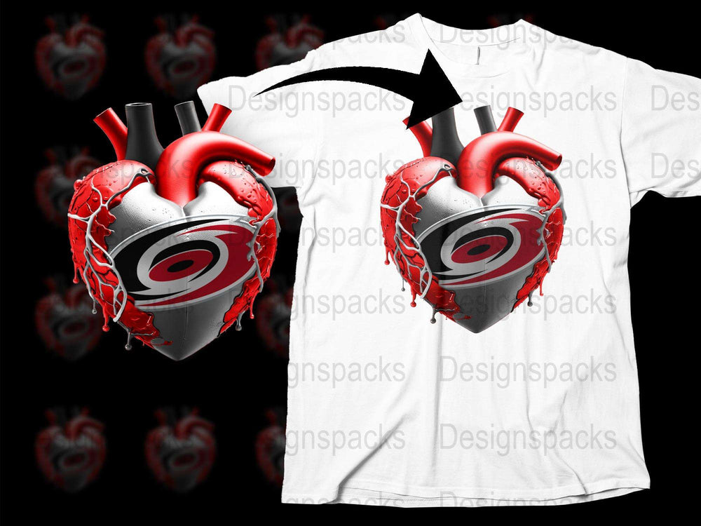 3D Graphic Heart T-Shirt, Unique Anatomical Heart Design, Modern Cool Tee, Eye-catching Streetwear Fashion, Unisex Shirt