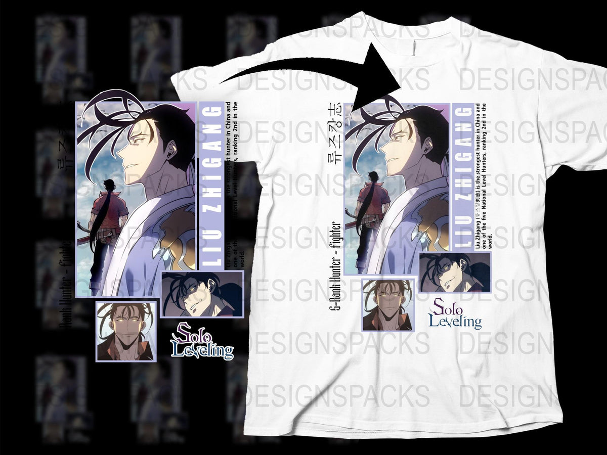 Solo Leveling Anime T-Shirt, Sung Jin-Woo Graphic Tee, Unisex Manga Shirt, Korean Novel Inspired Top, Casual Streetwear