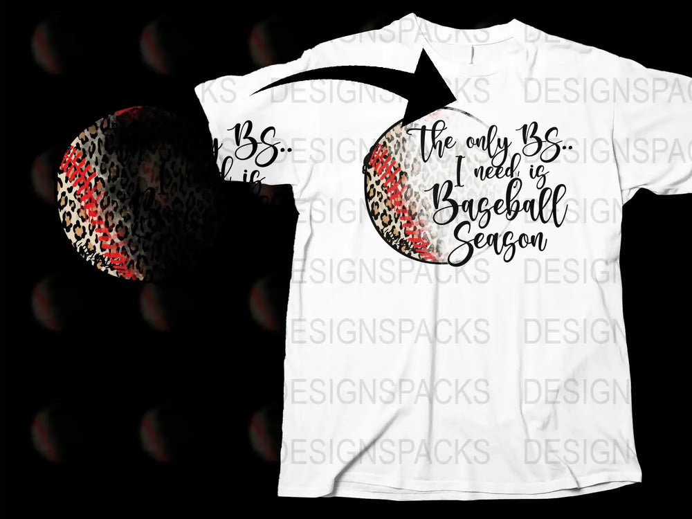 Baseball Season T-Shirt, Sports Fan Gift, Leopard Print Graphic Tee, Casual Wear