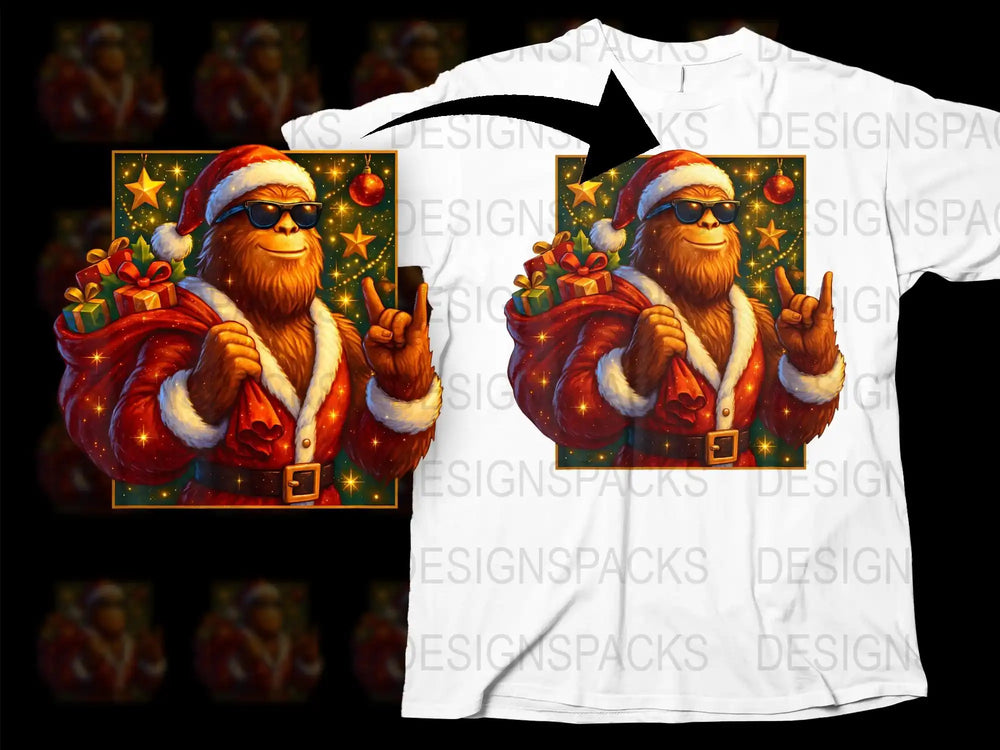 Cool Santa Sloth Christmas T-Shirt, Funny Holiday Tee, Festive Graphic Shirt, Unisex Adult Clothing