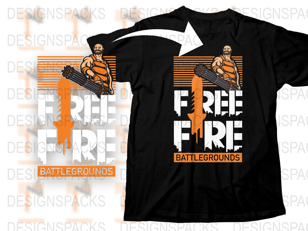 Fire Force Anime T-Shirt, Unique Graphic Tee, Battlegrounds Casual Wear, Cool Orange and Black Design
