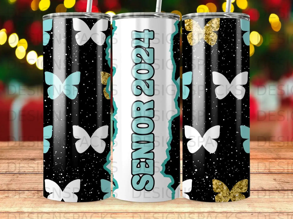 SENIOR 2024 Butterfly Black Teal Gold White product type