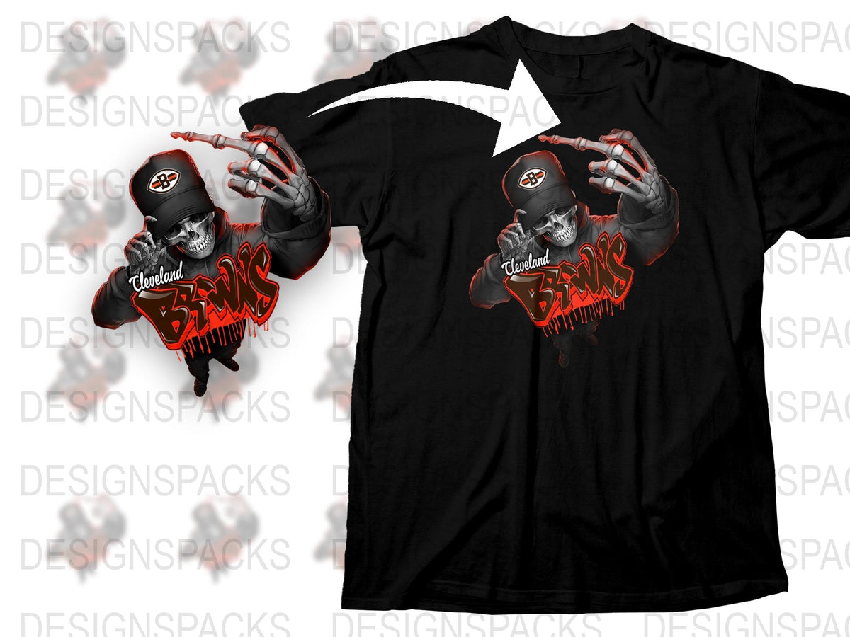 Urban Style Black T-Shirt with Bold Red Graffiti Art, Hip Hop Fashion, Unisex Clothing