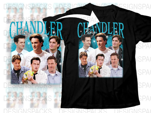 Chandler Bing T-Shirt, Friends TV Show Graphic Tee, Funny Sitcom Character Shirt, Multiple Poses, Unisex Fashion