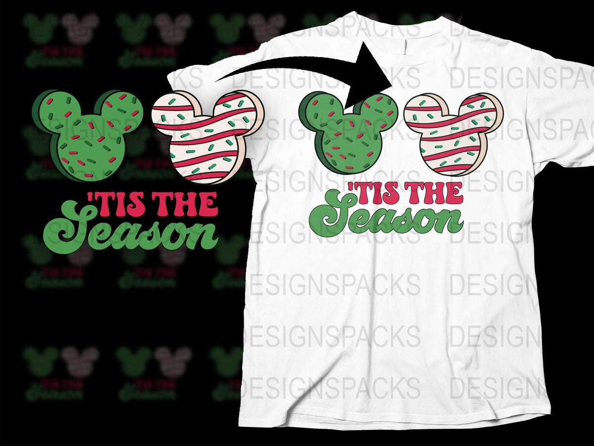 Cactus Christmas T-Shirt, 'Tis The Season Festive Holiday Tee, Red and Green Cactus Graphic, Unisex Adult Casual Wear