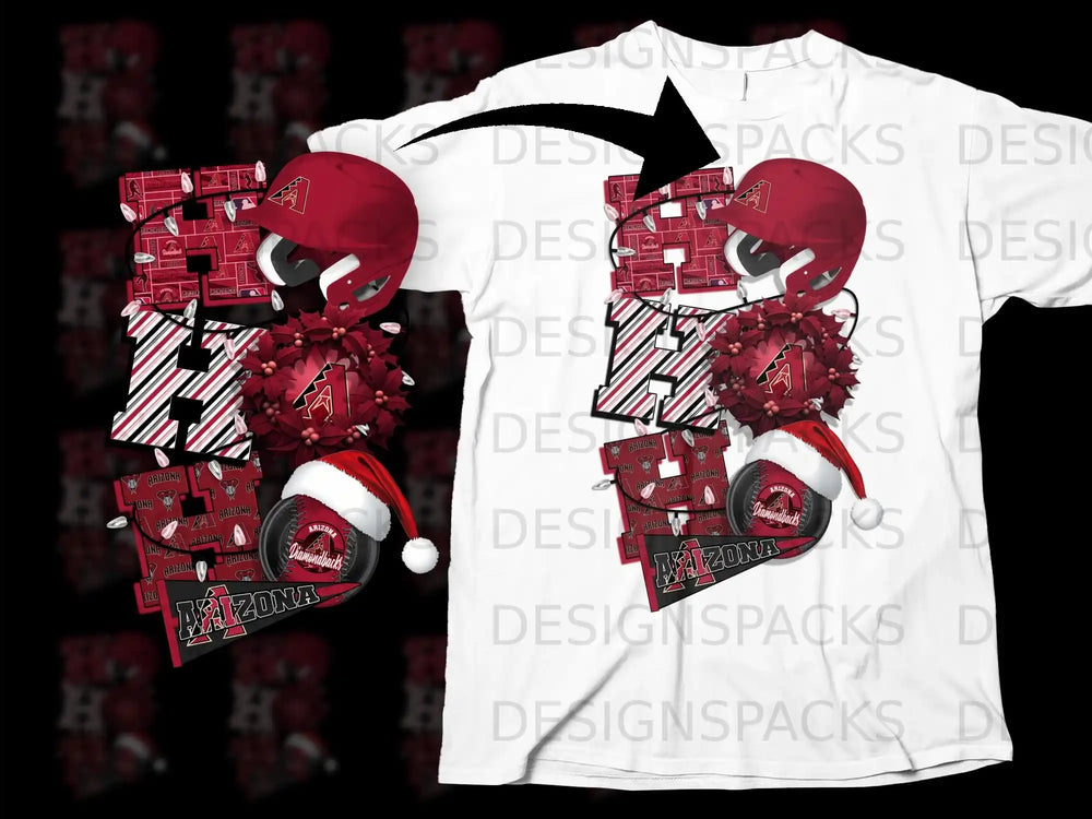 Arizona Sports Themed Holiday T-Shirt For Fans