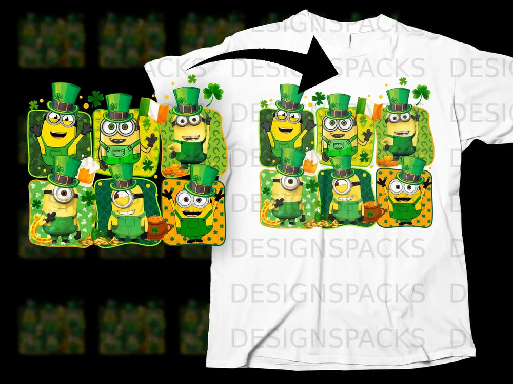 Minions St Patrick's Day Leprechaun Shamrocks Green Gold product type