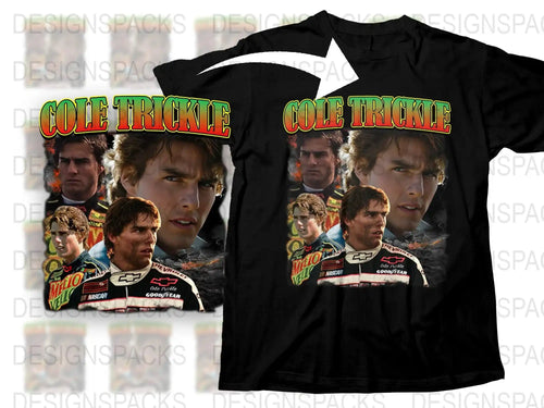 Cole Trickle NASCAR T-Shirt, Vintage Racing Graphic Tee, Motorsport Movie Merchandise, Men's Fashion Shirt
