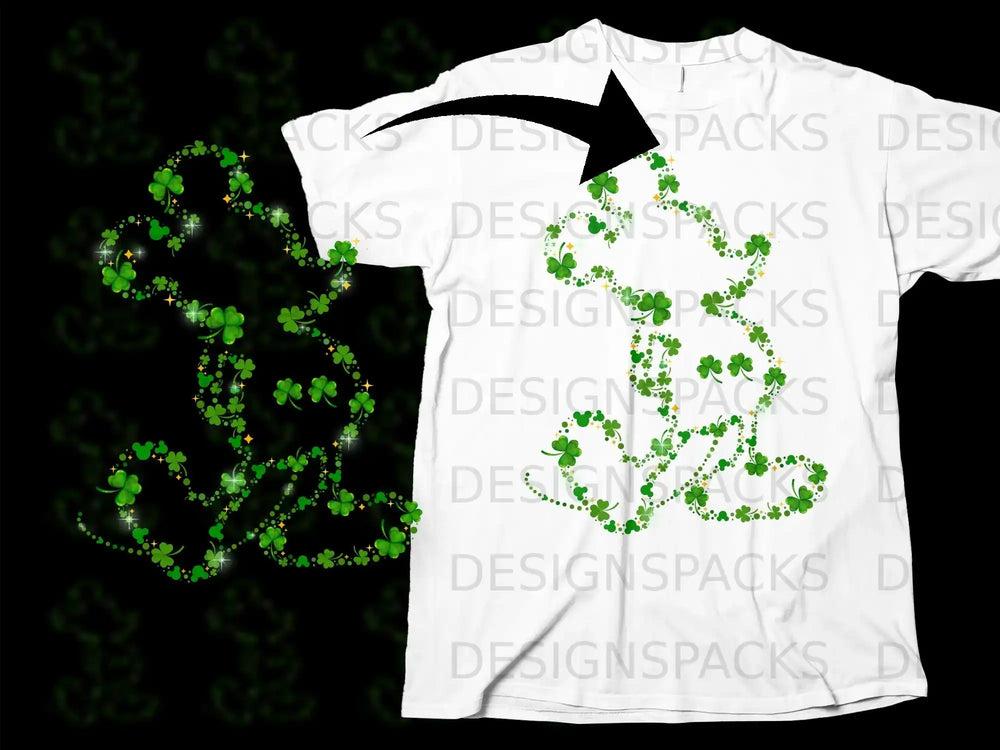 Green Shamrock Clover Mickey Head Sparkles product type