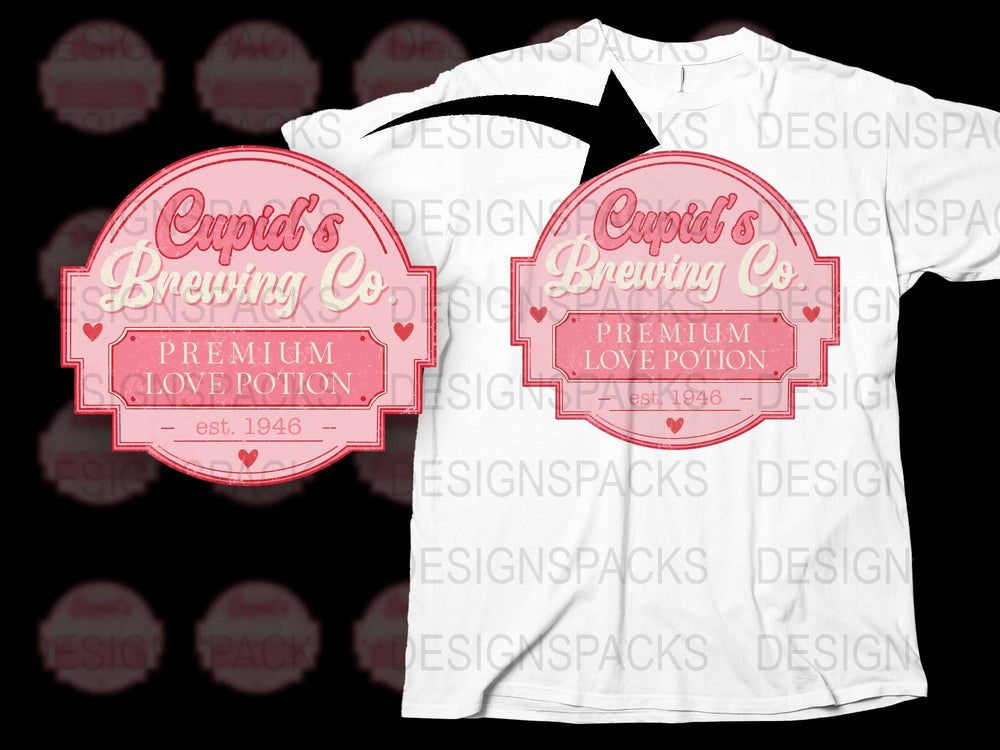 Cupid's Brewing Co. Premium Love Potion T-Shirt, Est. 1946, Valentine's Day Gift Idea