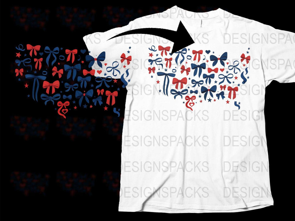 Patriotic T-Shirt with Red, Blue, White Floral Design, American Flag Colors Tee, Unisex Fashion Shirt for Independence Day Celebrations