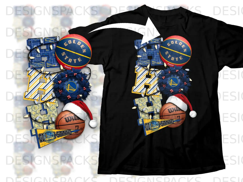 Golden State Warriors Ho Ho Ho Basketball T-shirt
