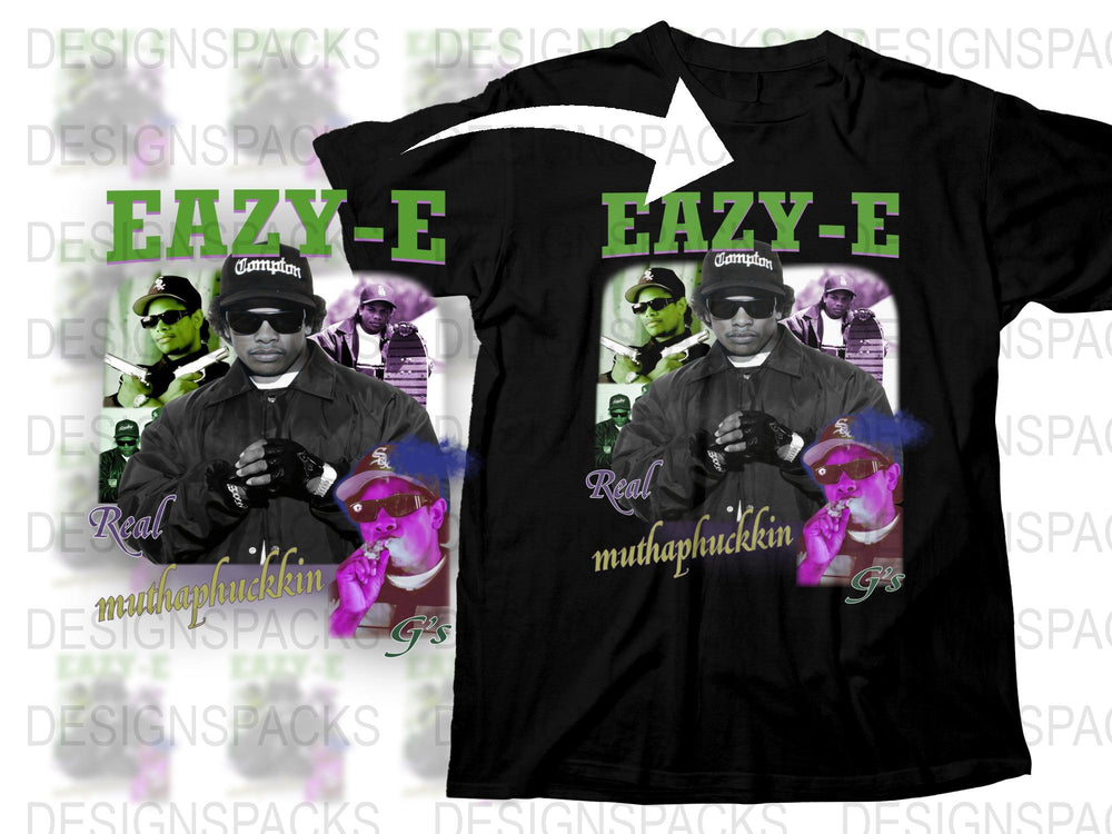 Eazy-E Graphic T-Shirt, Vintage Hip Hop Tee, Real Muthaphuckkin G's, Retro Rap Music Shirt, Gangsta Style Top, Urban Streetwear
