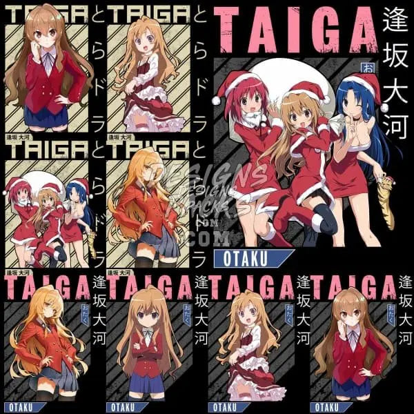 10 Toradora Anime Designs Bundle PNG designspacks