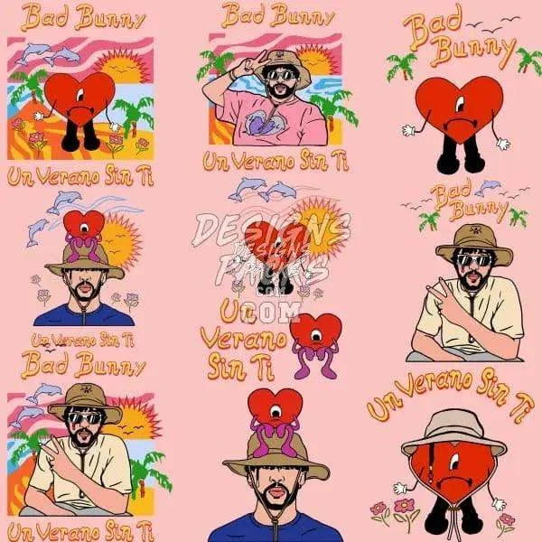 10 Bad Bunny Designs Bundle PNG