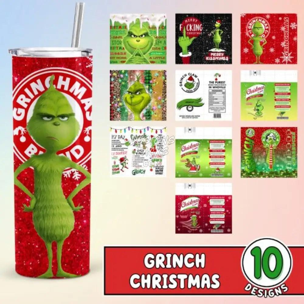 10 Christmas Tumbler Wrap Design Png