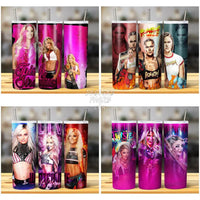 Load image into Gallery viewer, 10 Diva Female Wrestlers Tumbler Wrap Bundle Jpg
